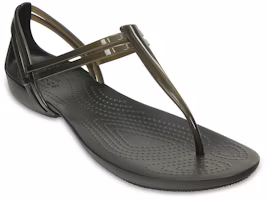 Lookbook Crocs Isabella T-strap 戶外運動 潮流運動涼鞋 女款 黑色