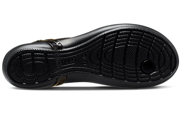 Sizing Crocs Isabella T-strap 戶外運動 潮流運動涼鞋 女款 黑色