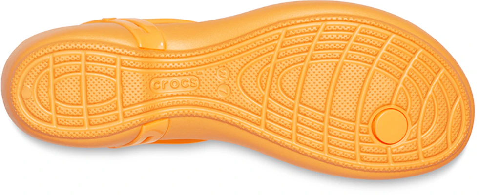 Crocs Isabella T 字帶輕便舒適運動涼鞋 女款 橙色 Sizing Crocs Isabella T 字帶輕便舒適運動涼鞋 女款 橙色