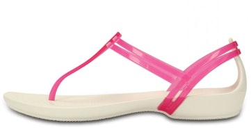 (Women) Crocs Isabella T-Strap 'Red White' 202467-62E (Women) Crocs Isabella T-Strap 'Red White' 202467-62E