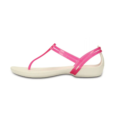 (W) Crocs Isabella T-Strap 'Red White'
