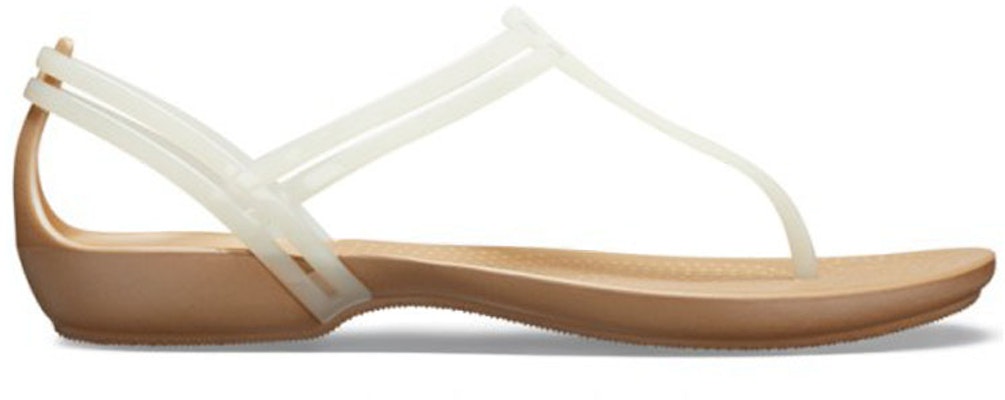 (Women) Crocs Isabella T-strap 'White Brown' 202467-13S Order (Women) Crocs Isabella T-strap 'White Brown' 202467-13S