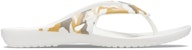 (W) Crocs Kadee 2 Flip Cetak 'Putih Kasual' 206866-960