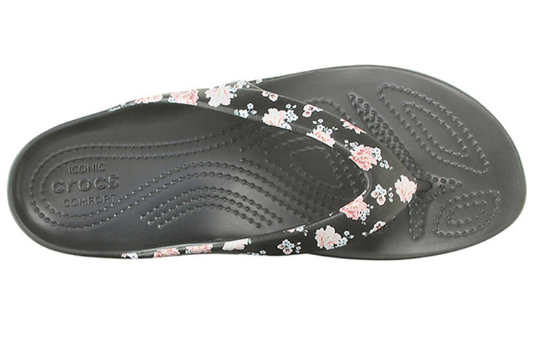 Purchase (Women) Crocs Kadee 2 Printed Flip Flops 'Floral Black' 205998-97J