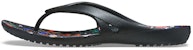 (W) Crocs Kadee 2 Cetakan Flip Selipar Kasual Minimalis Hitam 206866-001