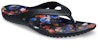 (W) Crocs Kadee 2 Cetakan Flip Selipar Kasual Minimalis Hitam 206866-001