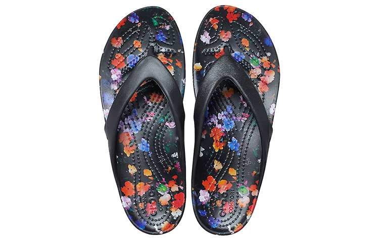 Purchase (W) Crocs Kadee 2 印花简约休闲人字拖 黑色 206866-001