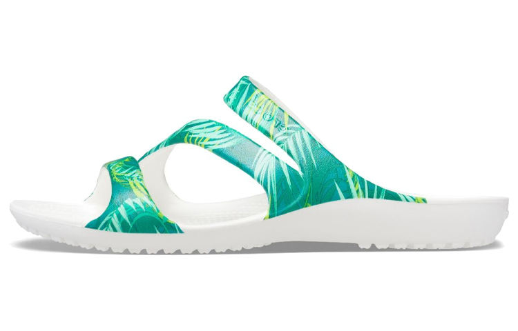 (Women) Crocs Kadee 2 Tropical Sandal 'White Green' 207262-94S