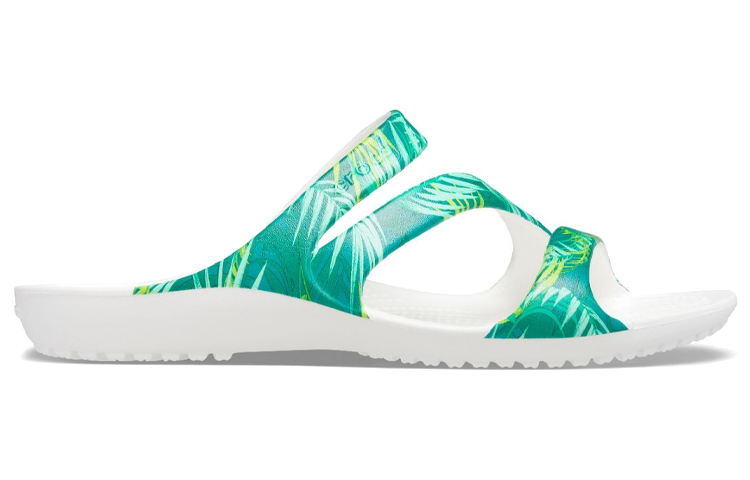 Order (Women) Crocs Kadee 2 Tropical Sandal 'White Green' 207262-94S