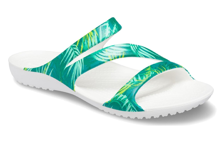 Lookbook (Women) Crocs Kadee 2 Tropical Sandal 'White Green' 207262-94S