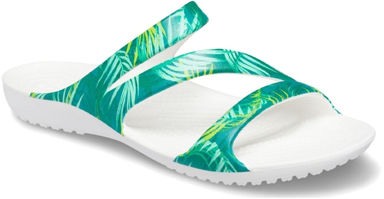 (Women) Crocs Kadee 2 Tropical Sandal 'White Green' 207262-94S Lookbook (Women) Crocs Kadee 2 Tropical Sandal 'White Green' 207262-94S