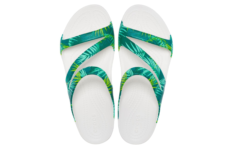 Purchase (Women) Crocs Kadee 2 Tropical Sandal 'White Green' 207262-94S