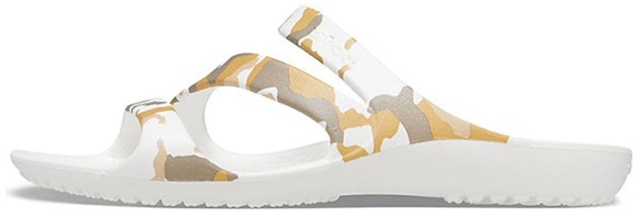 (Women) Crocs Kadee Casual Sandals Camouflage White 206894-960 (Women) Crocs Kadee Casual Sandals Camouflage White 206894-960