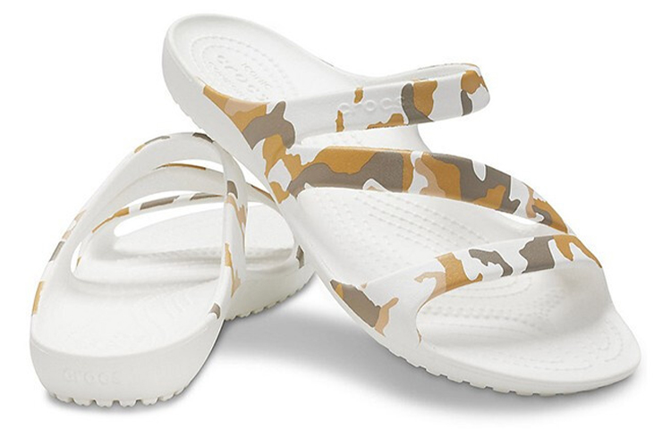 Shop (W) Crocs Kadee Sandal Santai Corak Camouflage Putih 206894-960