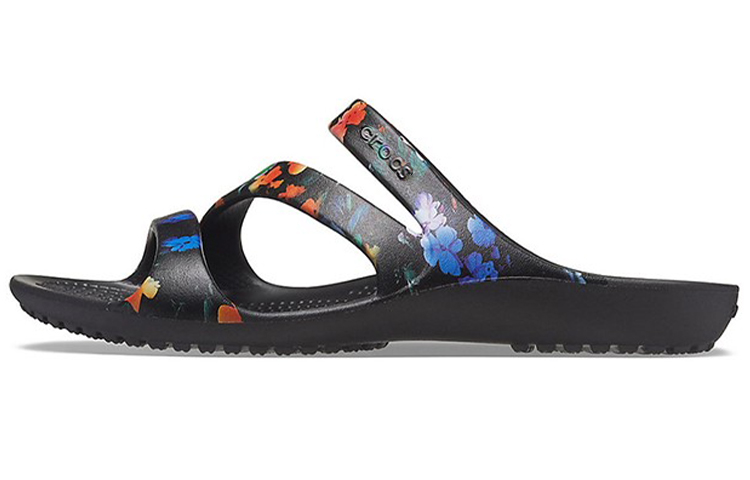 (Women) Crocs Kadee Casual Sandals Tie Dye Black 206894-001