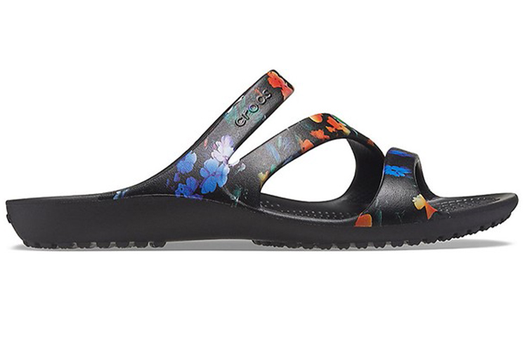 Order (W) Sandal Kasual Crocs Kadee Tie Dye Hitam 206894-001