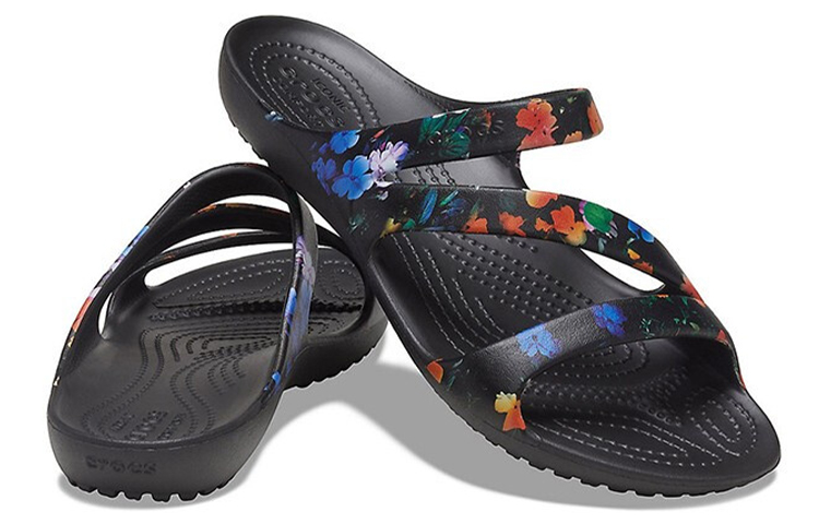 Shop (W) Sandal Kasual Crocs Kadee Tie Dye Hitam 206894-001