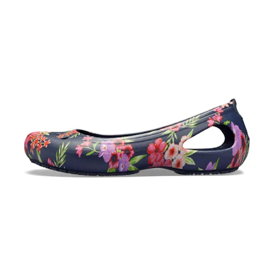(W) Crocs Kadee Flat 'Navy Floral'