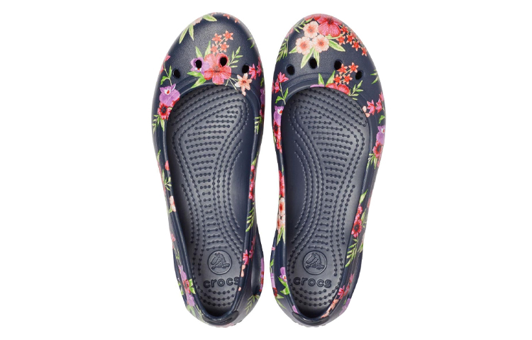 Shop (Women) Crocs Kadee Flat 'Navy Floral' 205862-96N
