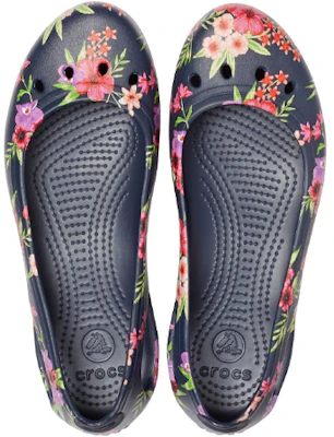 (Women) Crocs Kadee Flat 'Navy Floral' 205862-96N Shop (Women) Crocs Kadee Flat 'Navy Floral' 205862-96N