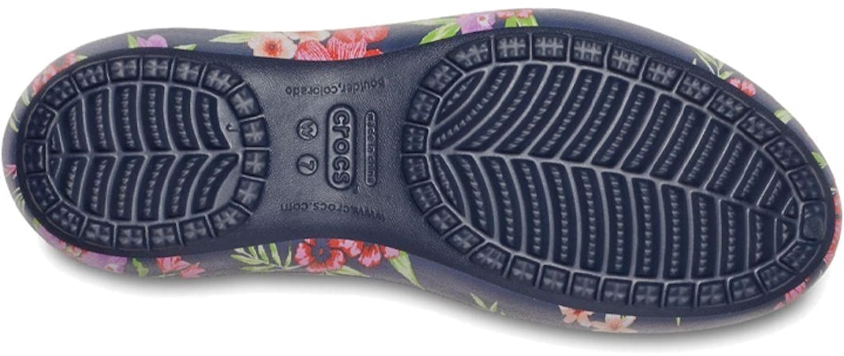 (W) Crocs Kadee Flat 'Bunga Navy' 205862-96N Details for (W) Crocs Kadee Flat 'Bunga Navy' 205862-96N