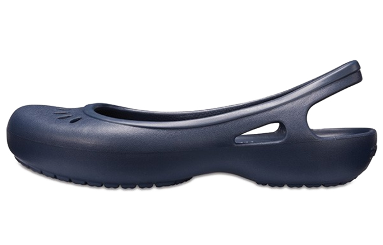 (Women) Crocs Kadee Flat Deep Blue Sandals 205077-410