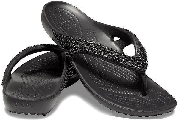 Crocs鱷魚牌 Kadee 休閒人字拖 女款 純黑 Shop Crocs鱷魚牌 Kadee 休閒人字拖 女款 純黑