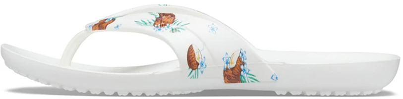 (Women) Crocs Kadee Flip Flop 'Casual Print White' 206190-9B8 (Women) Crocs Kadee Flip Flop 'Casual Print White' 206190-9B8