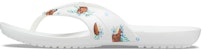 (W) Crocs Kadee Flip Flop 'Casual Print Putih' 206190-9B8