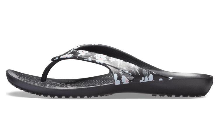 (Women) Crocs Kadee II Seasonal Flip Flops 'Tropical Floral Black' 205635-98F