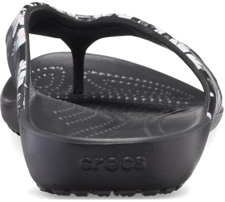 (W) Sandal Jepit Crocs Kadee II 'Tropical Floral Hitam' 205635-98F Details for (W) Sandal Jepit Crocs Kadee II 'Tropical Floral Hitam' 205635-98F