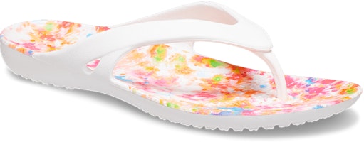 Crocs卡駱馳 Kadee Ii Tie-dye Flip 休閒時尚拖鞋 女款 白 Lookbook Crocs卡駱馳 Kadee Ii Tie-dye Flip 休閒時尚拖鞋 女款 白