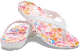 Crocs卡駱馳 Kadee Ii Tie-dye Flip 休閒時尚拖鞋 女款 白 Shop Crocs卡駱馳 Kadee Ii Tie-dye Flip 休閒時尚拖鞋 女款 白