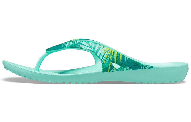 (Women) Crocs Kadee II Tropical Flip 'Green' 207263-3U5