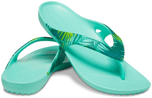 Crocs卡駱馳 Kadee II 熱帶風情休閒拖鞋 女款 綠 Shop Crocs卡駱馳 Kadee II 熱帶風情休閒拖鞋 女款 綠