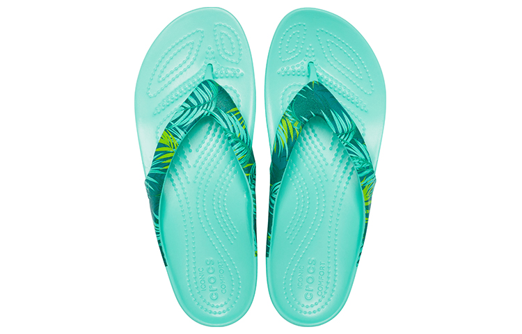 Purchase (Women) Crocs Kadee II Tropical Flip 'Green' 207263-3U5