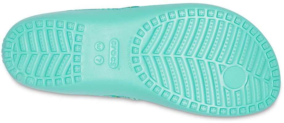 Crocs卡駱馳 Kadee II 熱帶風情休閒拖鞋 女款 綠 Sizing Crocs卡駱馳 Kadee II 熱帶風情休閒拖鞋 女款 綠
