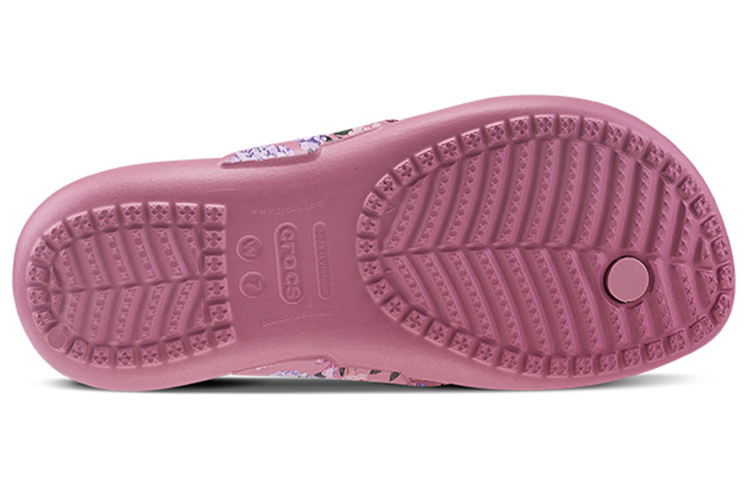 Shop (W) 크록스 카디 프린팅 핑크 플립플랍 (Crocs Kadee Printing Pink Flip-Flop) 206190-9A5