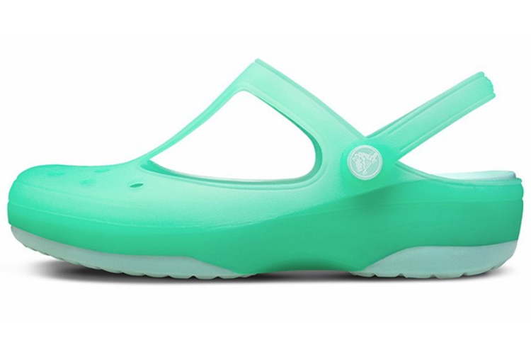 (Women) Crocs Karin Clog Beach Green Sandals 11209-36L