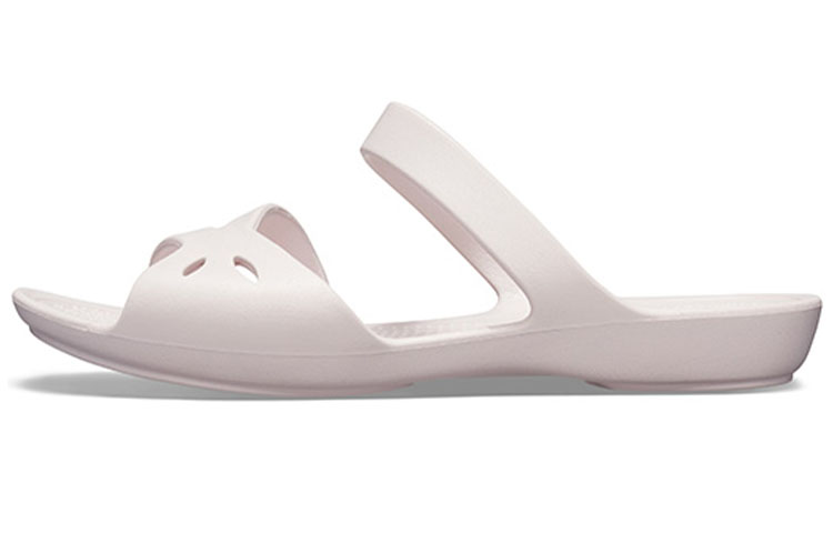 Buy Crocs Kelli 簡約休閒一字型潮流拖鞋 女款 裸粉