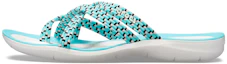 Buy (Women) Crocs Knitted Flip-Flops Blue White 205728-4DY