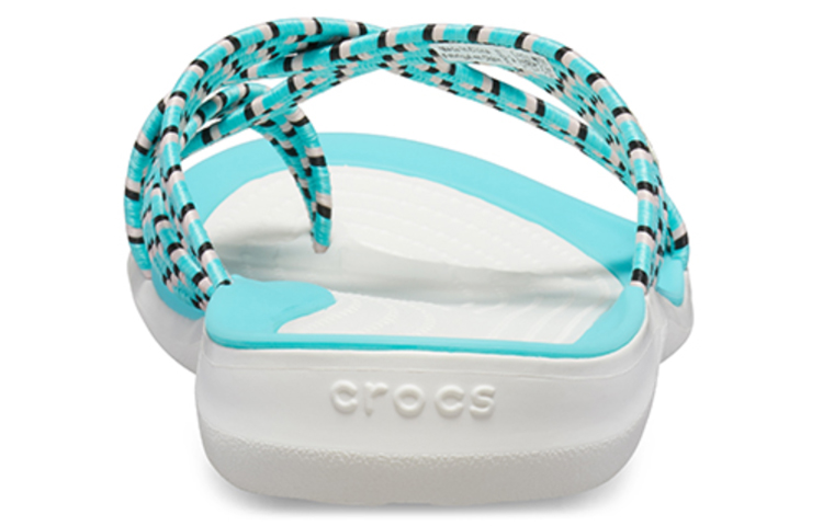Lookbook (Women) Crocs Knitted Flip-Flops Blue White 205728-4DY