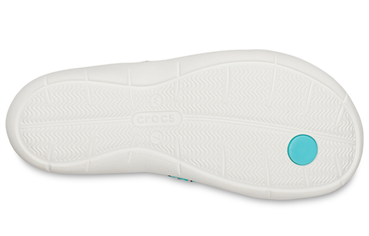 Purchase (Women) Crocs Knitted Flip-Flops Blue White 205728-4DY