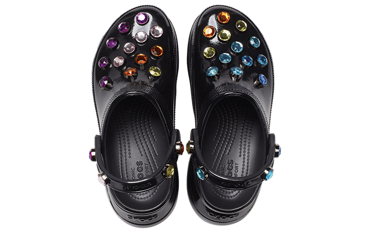 (W) Crocs Kurt Geiger London Classic Clog 'Black' 圖 5