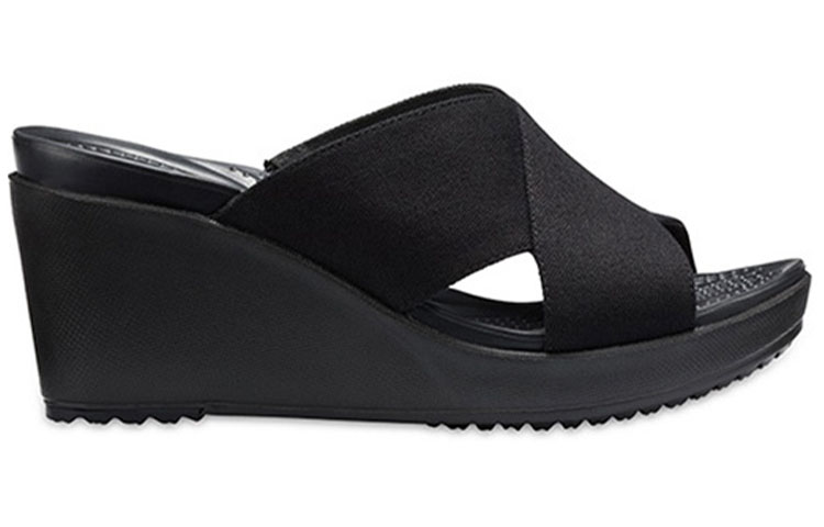 Order (Women) Crocs Leigh 2 Xstrap Wedge 'Simple Casual Black' 204949-060
