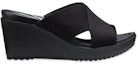Order (W) Crocs Leigh 2 Xstrap Wedge 'Simple Kasual Hitam' 204949-060