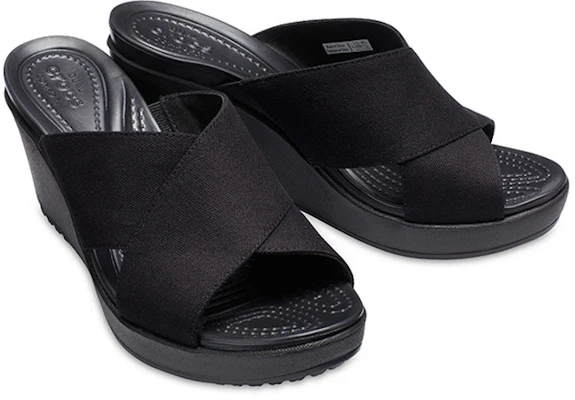 (Women) Crocs Leigh 2 Xstrap Wedge 'Simple Casual Black' 204949-060 Shop (Women) Crocs Leigh 2 Xstrap Wedge 'Simple Casual Black' 204949-060