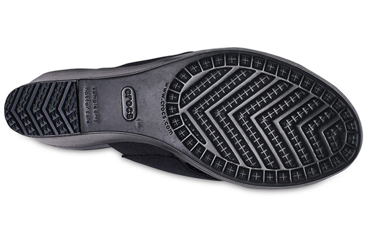 Sizing (Women) Crocs Leigh 2 Xstrap Wedge 'Simple Casual Black' 204949-060