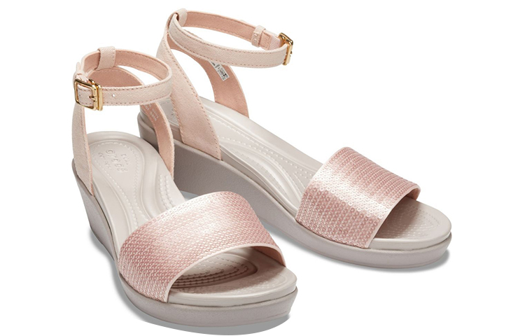 Shop (Women) Crocs Leigh Sandal 'Pink' 206024-6QN