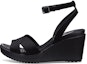 Buy (W) Crocs Leigh II Cross Strap Ankle Wedge Sandals 'Hitam' 204950-060